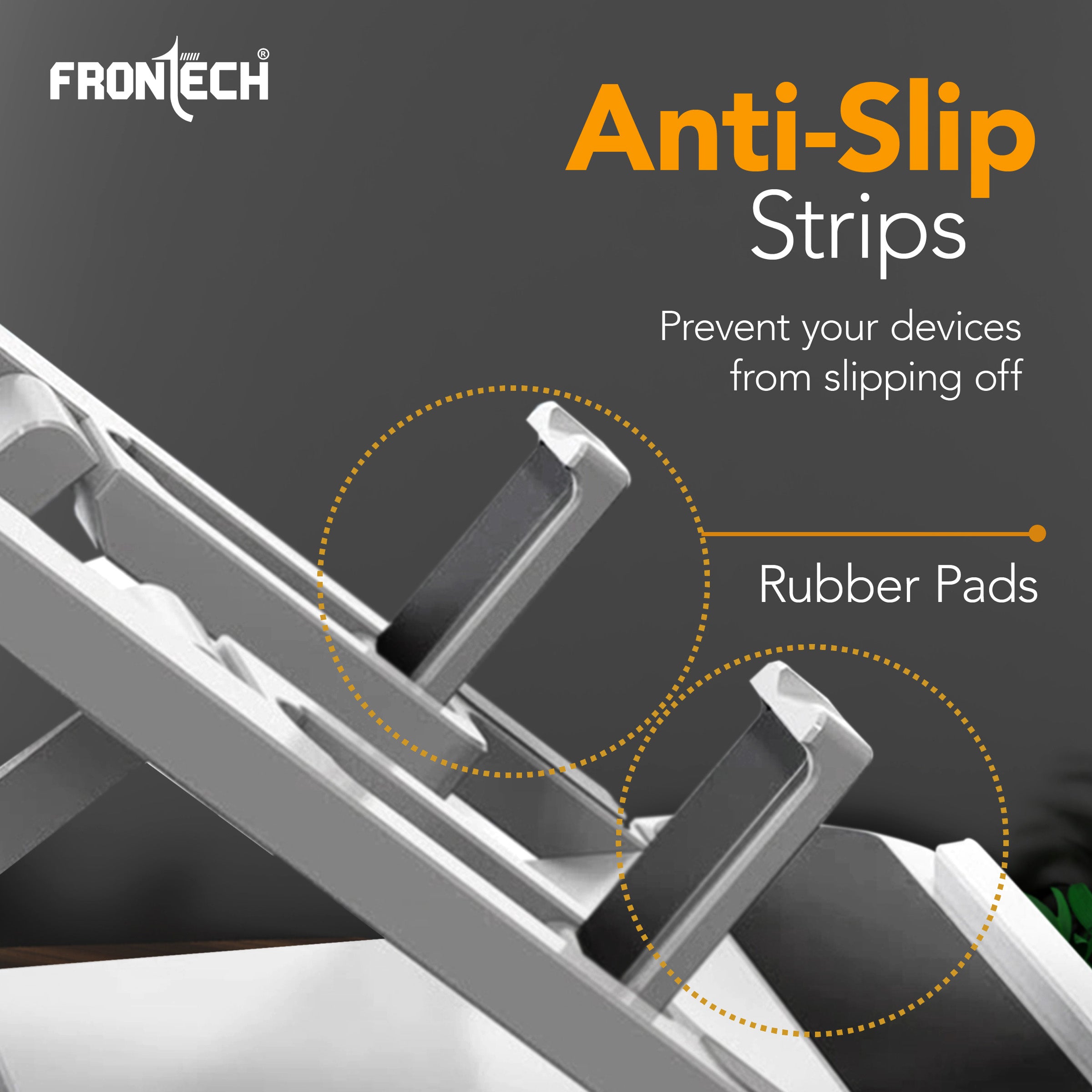 Frontech Mobile Phone Stand Holder, 4-Level Adjustable, Durable ABS Design with Rubber Pads, Foldable Desktop Phone Mount,( CCH-0013 ) Frontech Mobile Phone Stand Holder, 4-Level Adjustable, Durable ABS Design with Rubber Pads, Foldable Desktop Phone Mount,( CCH-0013 )